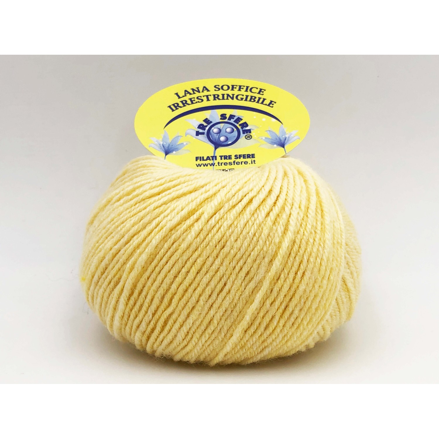Gomitolo lana soffice tre sfere 50% lana 50% acrilico +- 115 mt. ferri o uncinetto 4/5