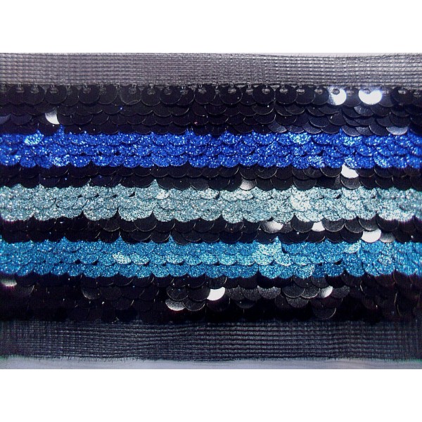 NOVITA' PASSAMANERIA ELEGANTE RICAMO RIGHE PAILLETTES H. 48/58 mm. 50 O 100 mm.