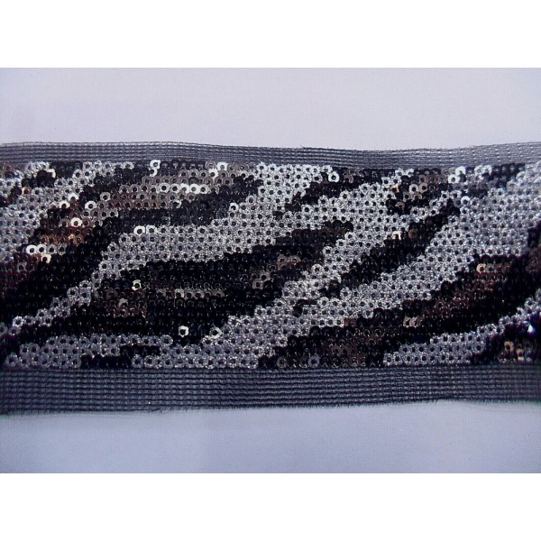 NOVITA' PASSAMANERIA ELEGANTE MACULATA MICROPAILLETTES H. 4/5,5 cm. 50 O 100 mm.