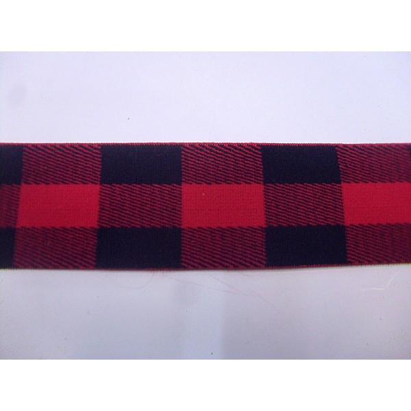 NOVITA' MODA 1 METRO BORDURA ELASTICA SCOZZESE ALTEZZA 4 cm.