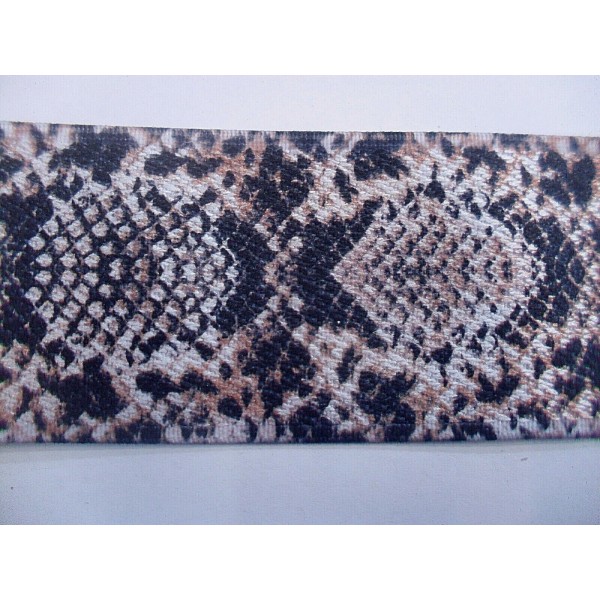 NOVITA' MODA 1 METRO BORDURA ELASTICA PITONATA EFFETTO METALLIZZATO H. 5 cm.