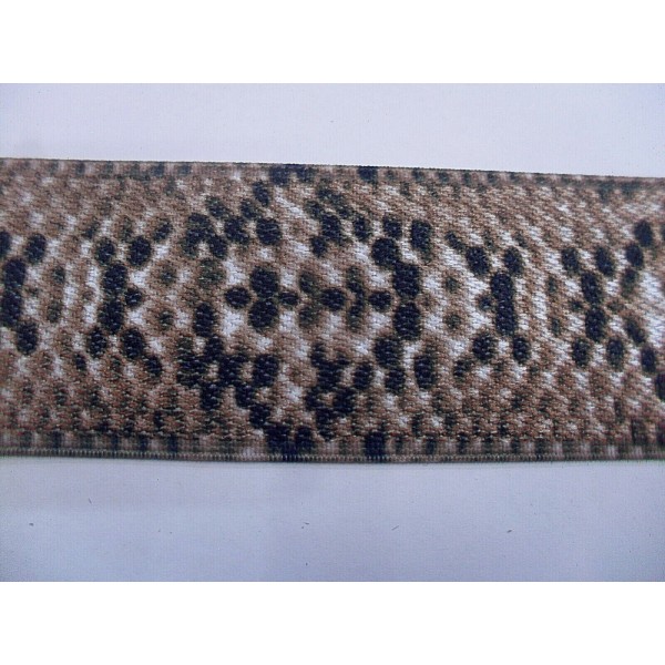 NOVITA' MODA 1 METRO BORDURA ELASTICA PITONATA EFFETTO METALLIZZATO H. 5 cm.