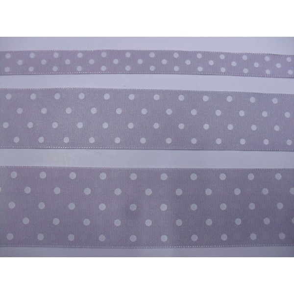 NASTRO TAFFETA POIS BIANCHI DOUBLE FACE VARIE ALTEZZE E COLORI 1 METRO