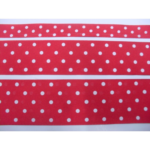 NASTRO TAFFETA POIS BIANCHI DOUBLE FACE VARIE ALTEZZE E COLORI 1 METRO