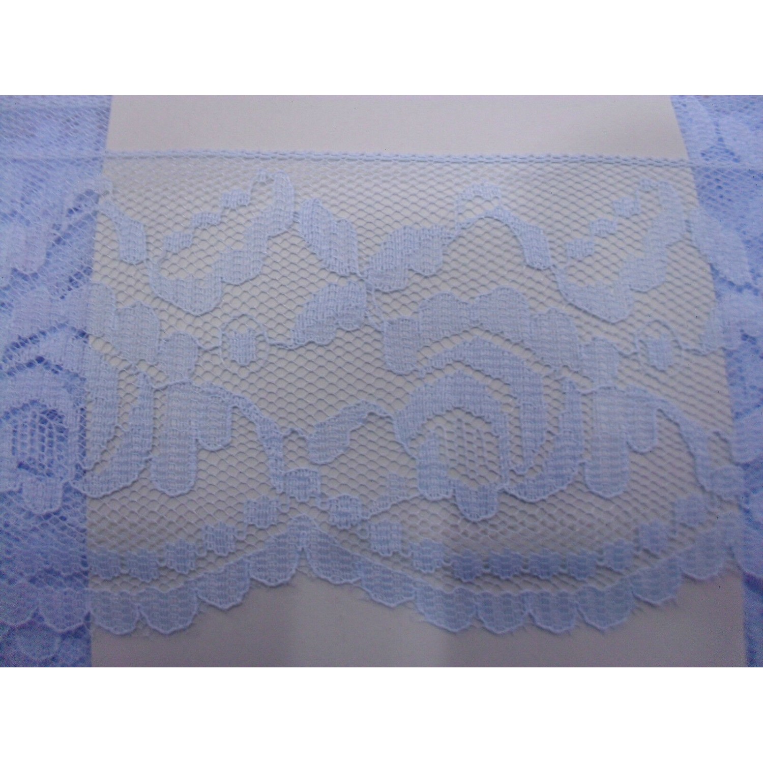 MERLETTO RASCHEL MORBIDO PER  ABBIGLIAMENTO E VARIE 16 COLORI H. 7 cm. 1 METRO