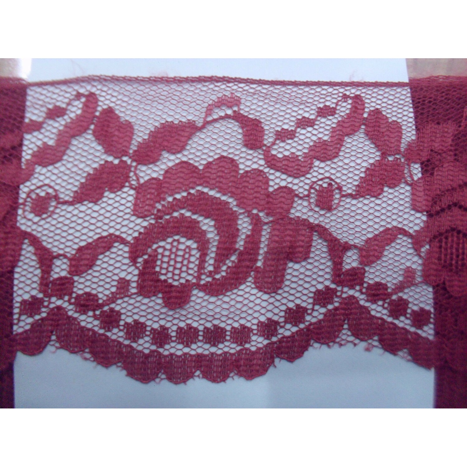 MERLETTO RASCHEL MORBIDO PER  ABBIGLIAMENTO E VARIE 16 COLORI H. 7 cm. 1 METRO