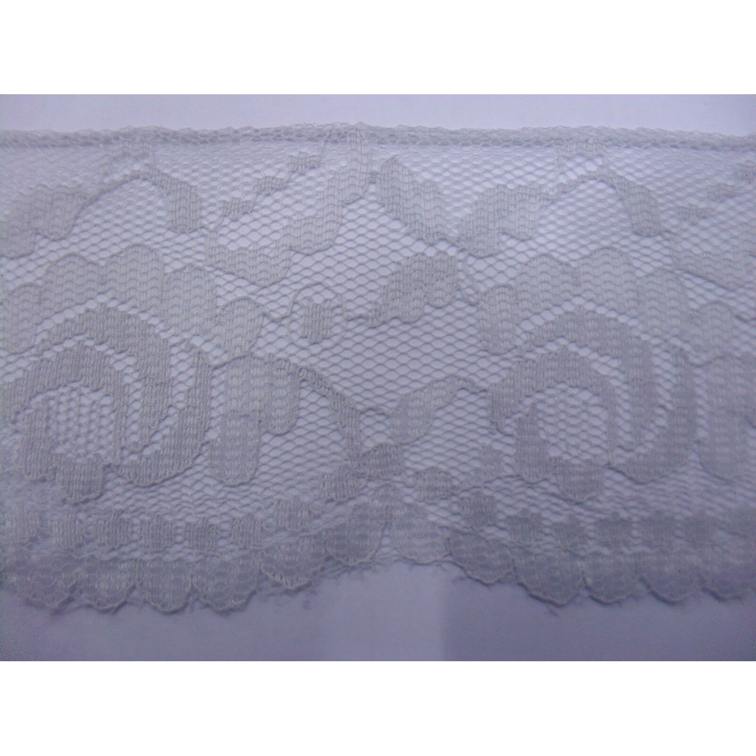 MERLETTO RASCHEL MORBIDO PER  ABBIGLIAMENTO E VARIE 16 COLORI H. 7 cm. 1 METRO