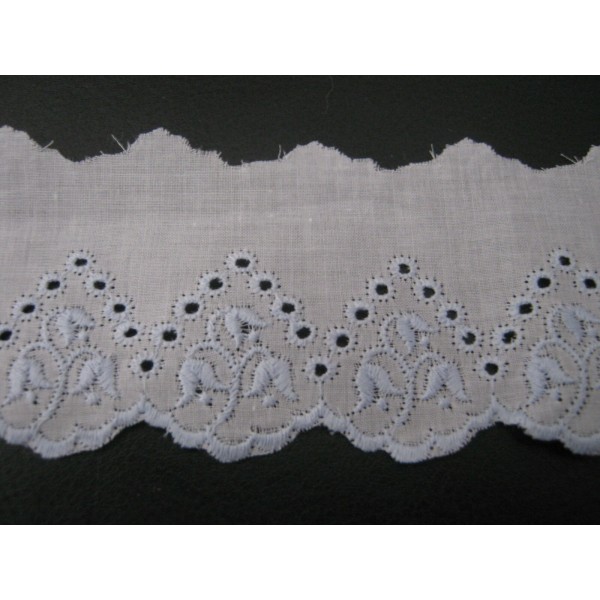 MERLETTO PIZZO S. GALLO M. IN ITALY RIC. CIELO SU BATISTA DI COT. 100% H CM.5,5