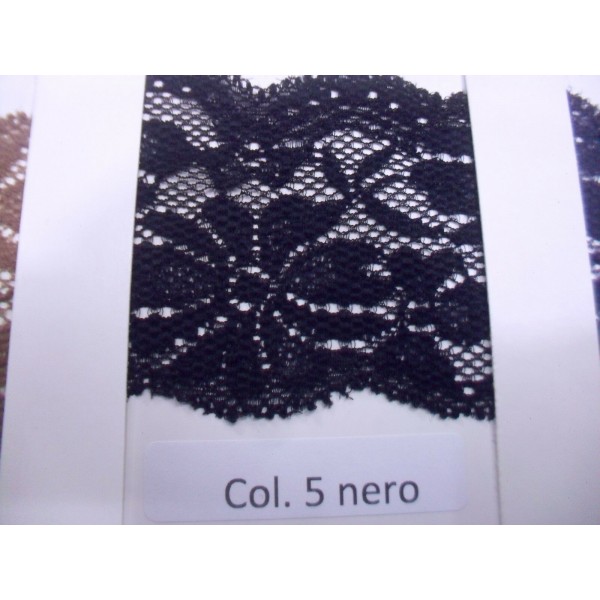 MERLETTO  ELASTICIZZATO MORBIDO X ABBIGLIAMENTO E VARIE.H. 8,5 cm. 1 MT.