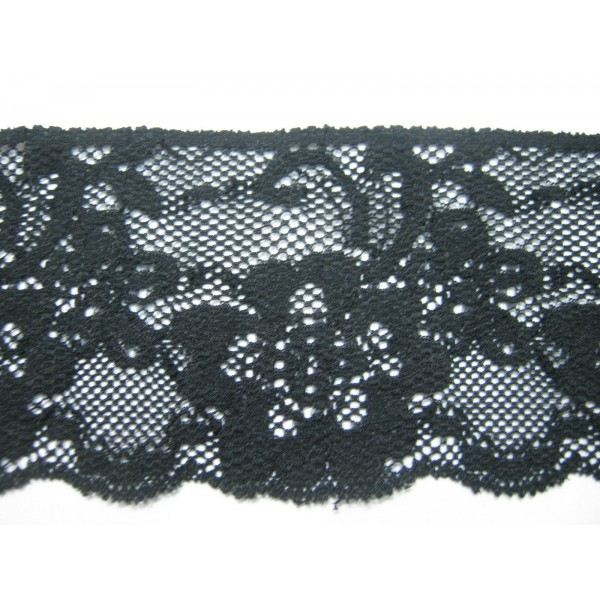 MERLETTO  ELASTICIZZATO  PER  ABBIGLIAMENTO E VARIE. H.7 cm. 1 METRO