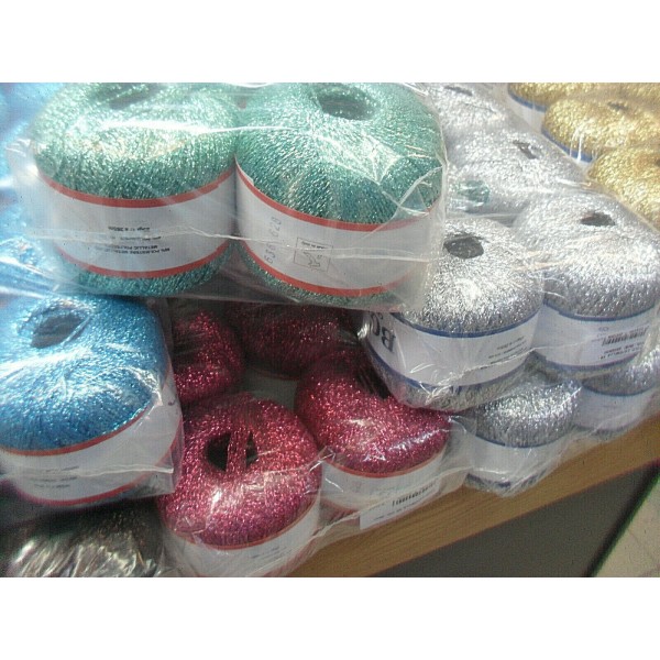 GOMITOLO FILO CATENELLA LAME' LUREX DELLA FB O BG DA 25GR.