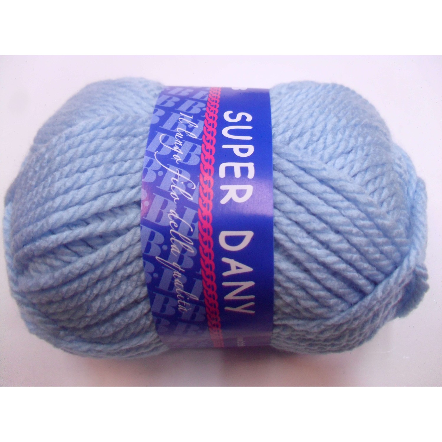 Gomitolo da 50 gr. lana BBB Super Dany 100% acrilico +- 65 mt.