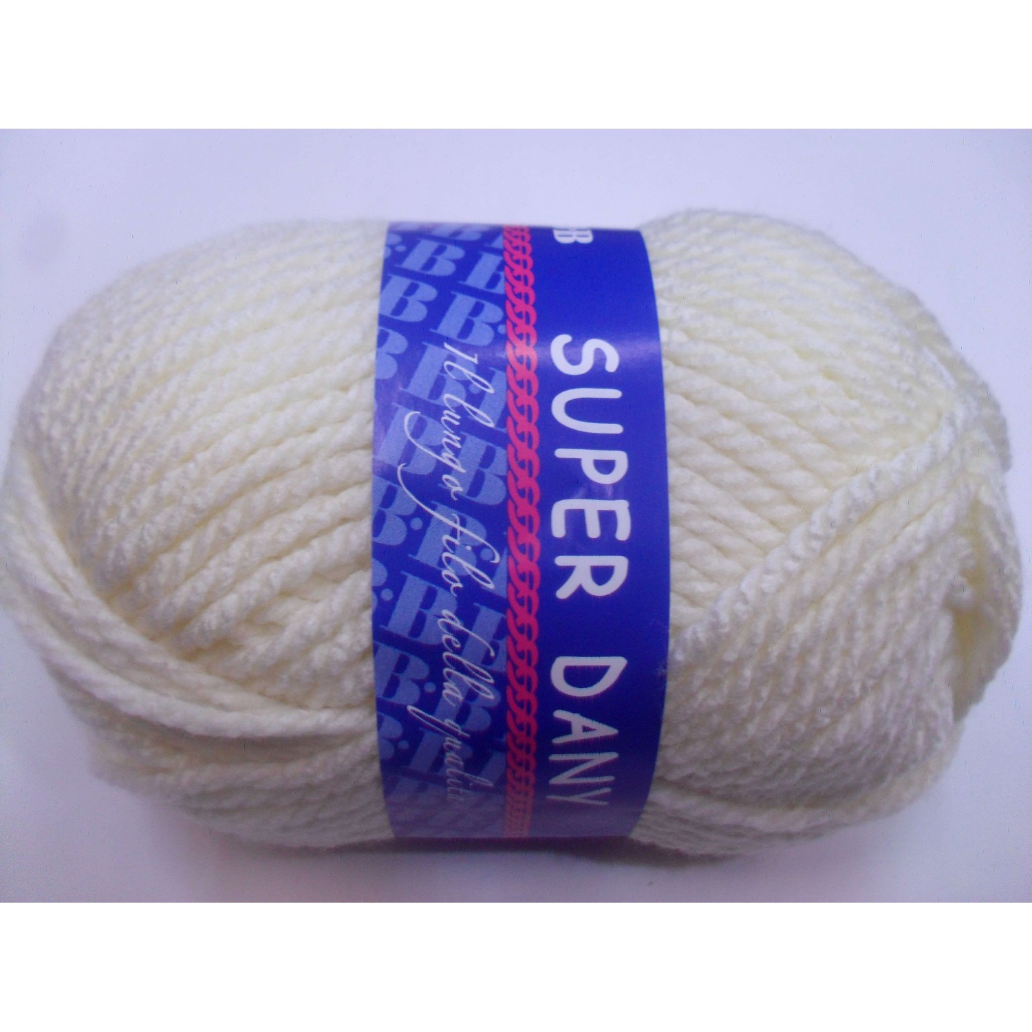 Gomitolo da 50 gr. lana BBB Super Dany 100% acrilico +- 65 mt.