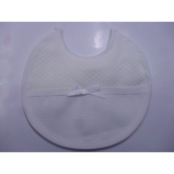 BAVETTA TONDA ROMBI PURO COTONE CON TASCA AIDA PER RICAMARE A PUNTO CROCE