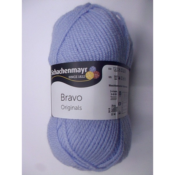 1 GOMITOLO LANA BRAVO SCHACHENMAYR smc 133 MT. CARTELLA COLORI N° 1 (57 colori)