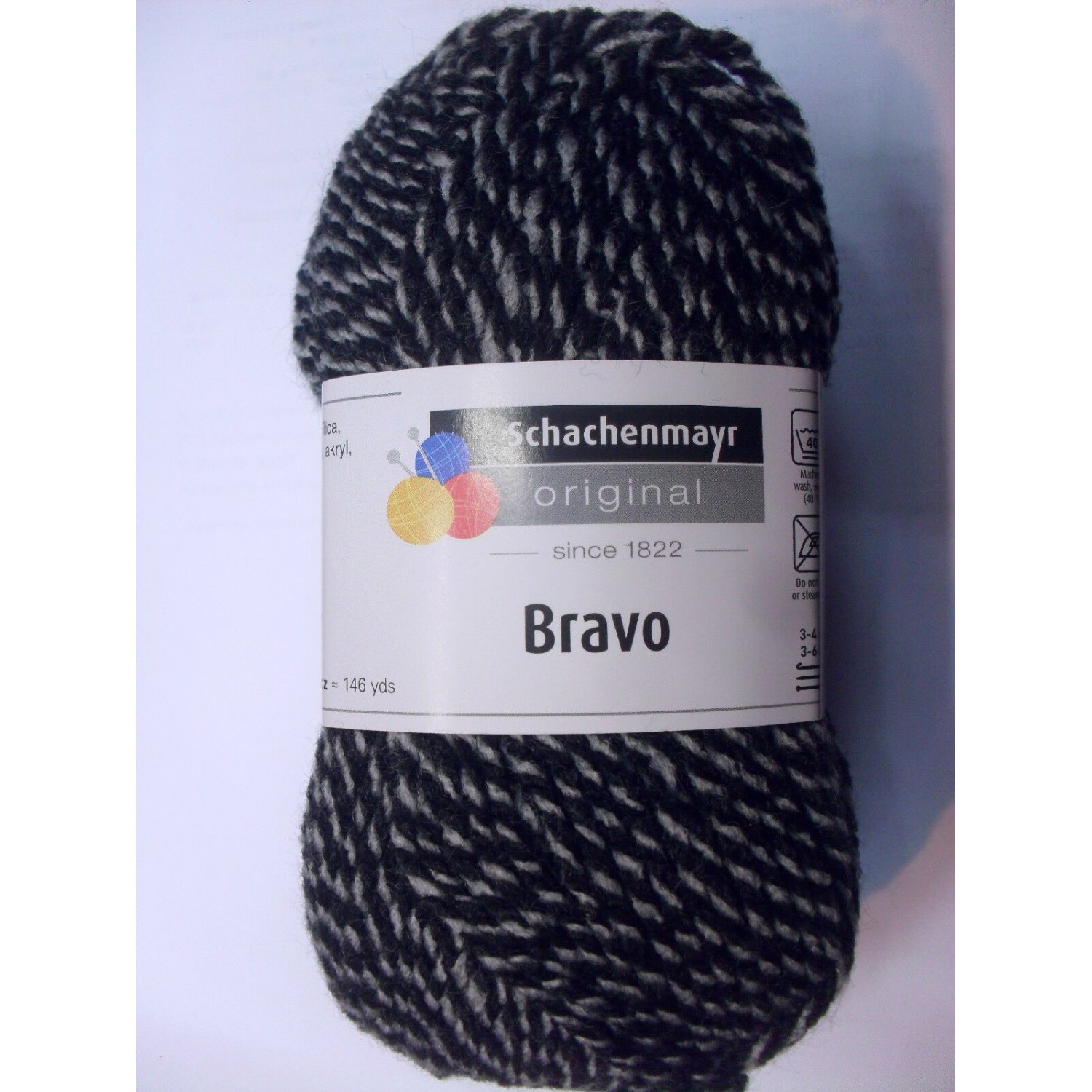 1 GOMITOLO LANA BRAVO SCHACHENMAYR smc 133 MT. CARTELLA COLORI N° 1 (57 colori)