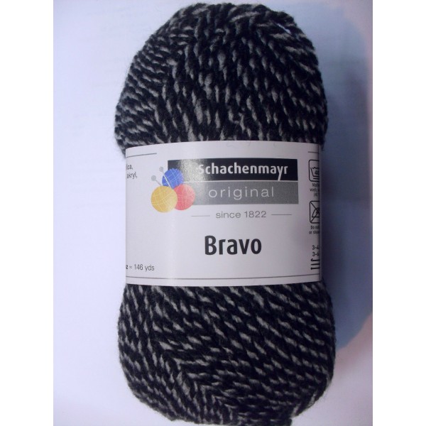1 GOMITOLO LANA BRAVO SCHACHENMAYR smc 133 MT. CARTELLA COLORI N° 1 (57 colori)