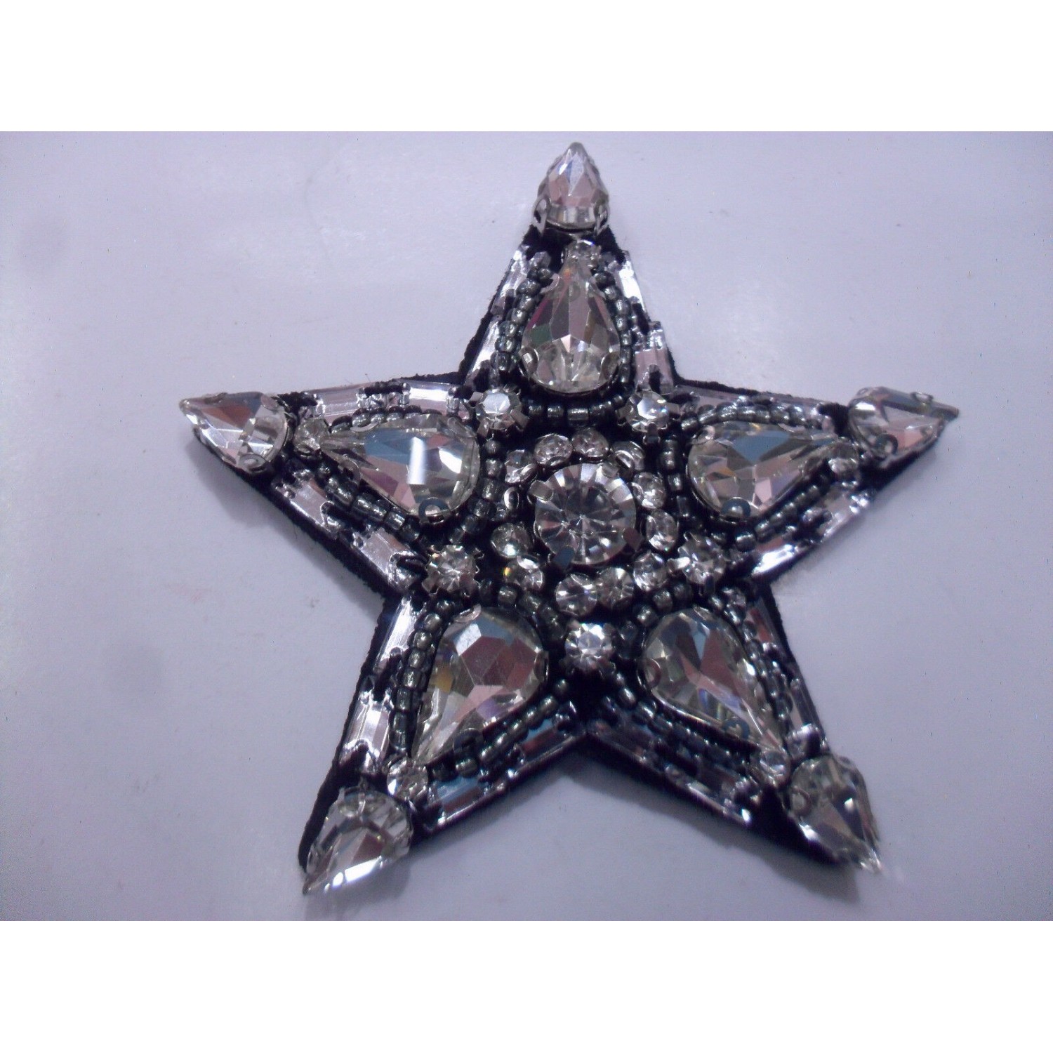 APPLICAZIONE STELLA PIETRE E STRASS CASTONATE E CORALLINI DA CUCIRE VARIE DIMEN.