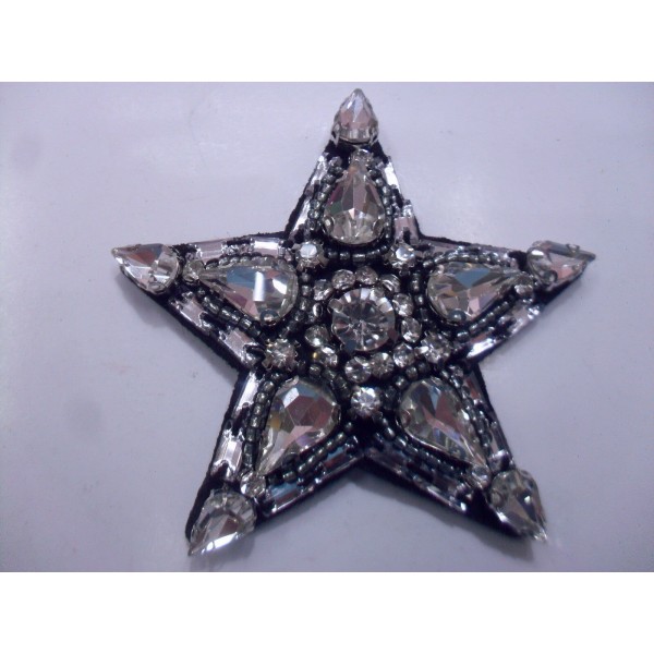APPLICAZIONE STELLA PIETRE E STRASS CASTONATE E CORALLINI DA CUCIRE VARIE DIMEN.