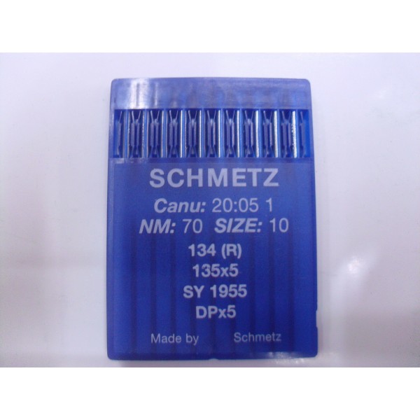 CARTINA DA 10 AGHI SCHMETZ SIST. 134 (R) 135x5 SY 1955 DPx5 MACCHINA PER CUCIRE