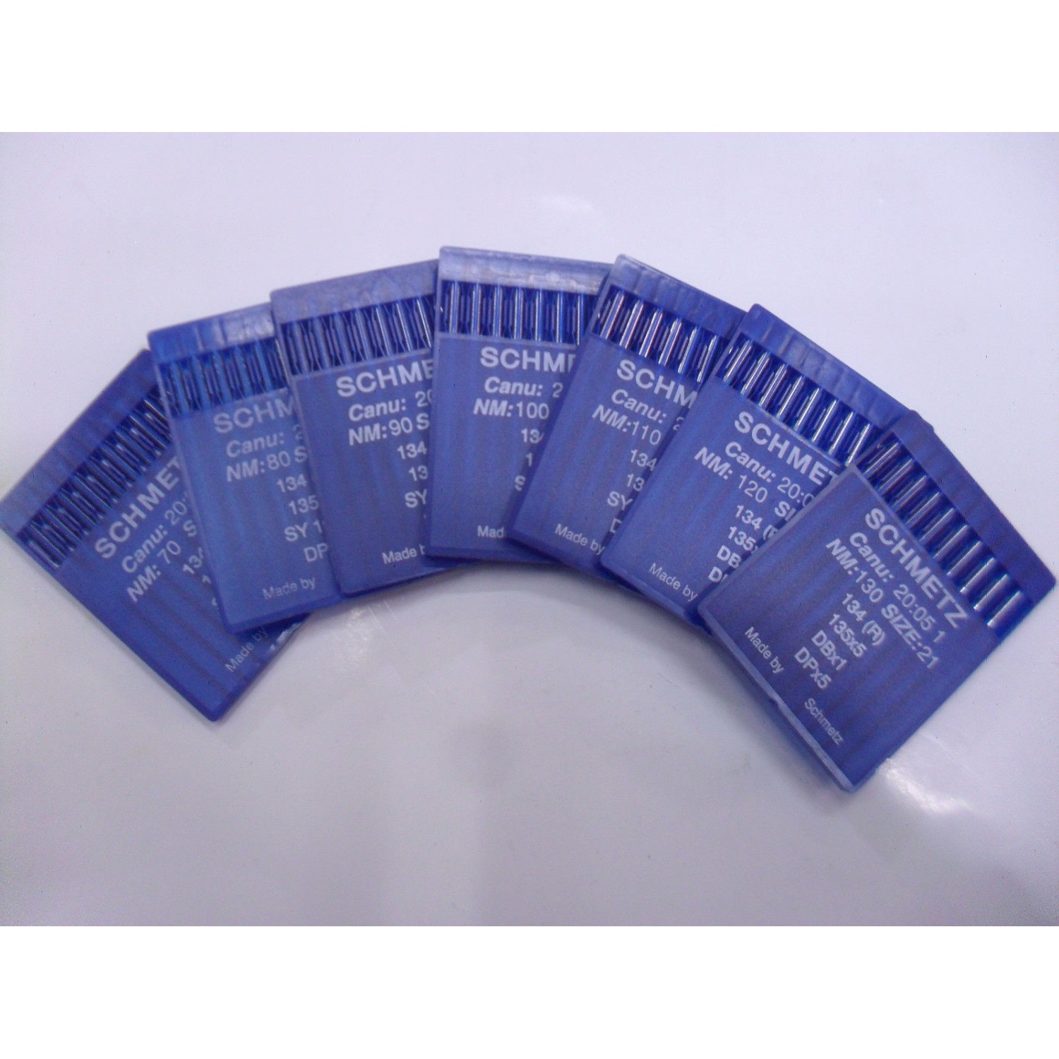 CARTINA DA 10 AGHI SCHMETZ SIST. 134 (R) 135x5 SY 1955 DPx5 MACCHINA PER CUCIRE