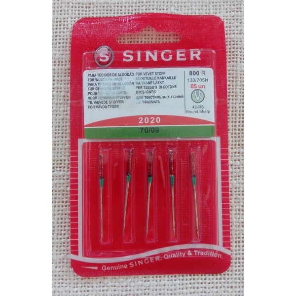 CARTINA DA 5 O 10 AGHI SINGER PER CUCIRE A MACCHINA UNIVERSALI SISTEMA 130/705 H