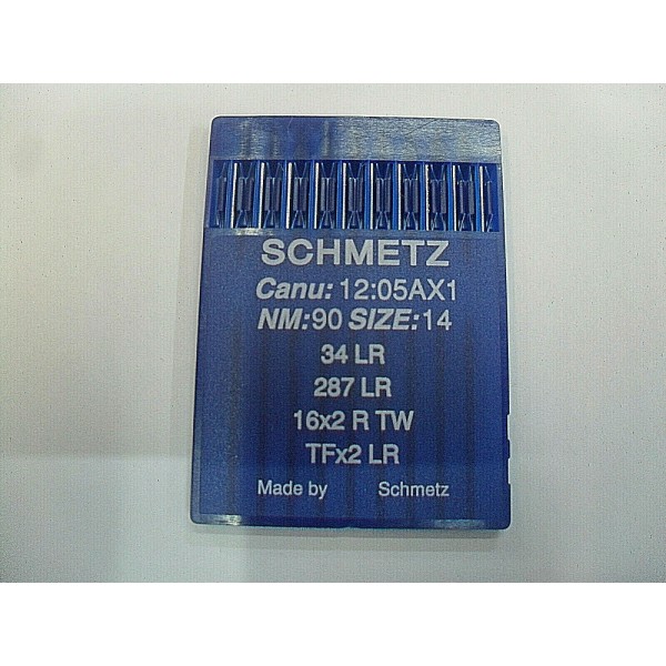 CARTINA DA 10 AGHI SCHMETZ SISTEMA 34 LR 287 LR 16X2 R TW TFX2 LR ADATTI PELLE