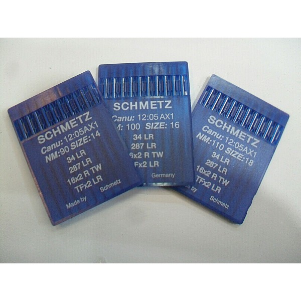 CARTINA DA 10 AGHI SCHMETZ SISTEMA 34 LR 287 LR 16X2 R TW TFX2 LR ADATTI PELLE