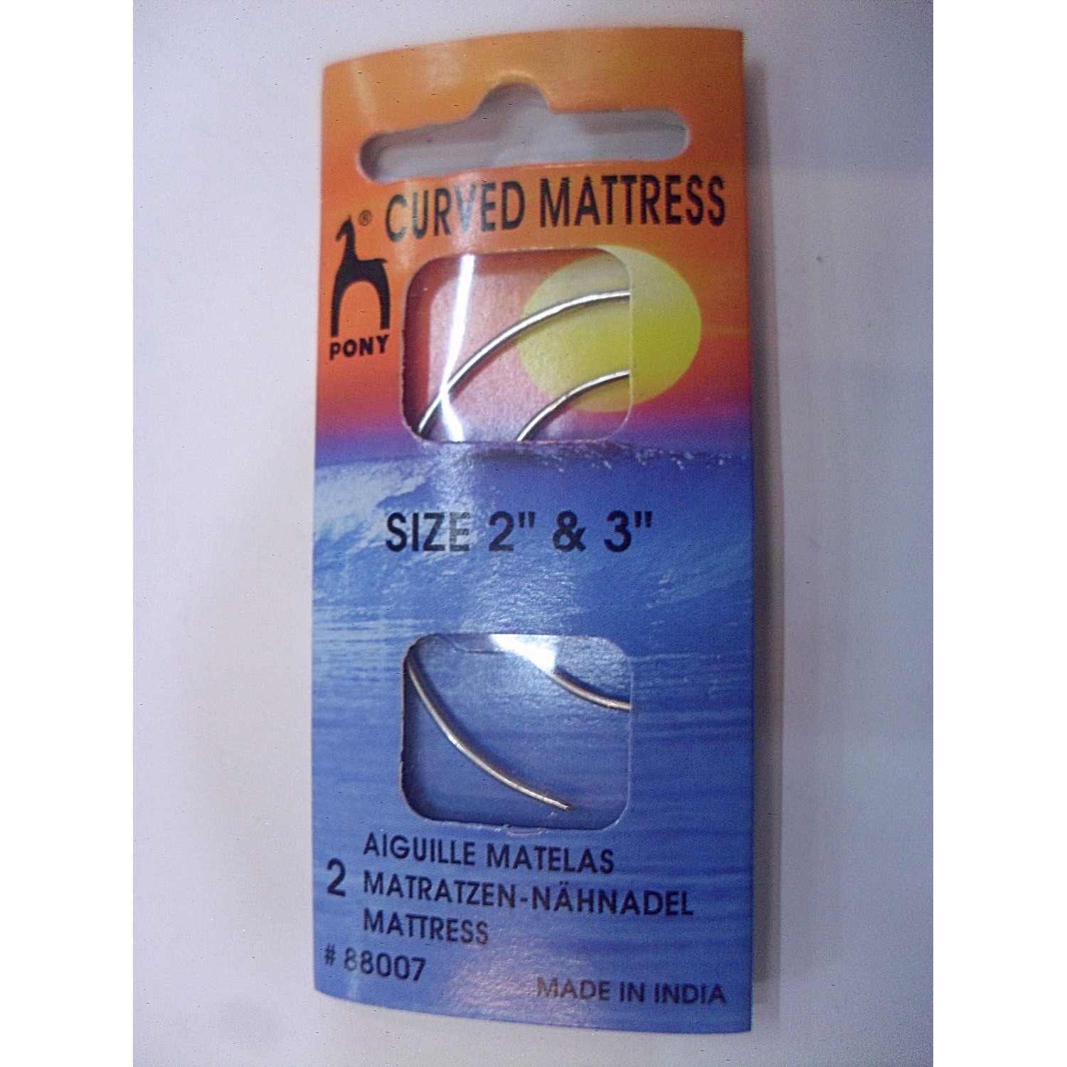CARTINA 2 AGHI CURVI MIS. 2 & 3 PER CUCIRE (materassi, tappezzeria) MARCA PONY