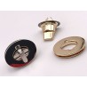 CHIUSURA OVALE PER RIFINITURE BORSE E ACCESSORI MISURA 3,5X2,7 cm.