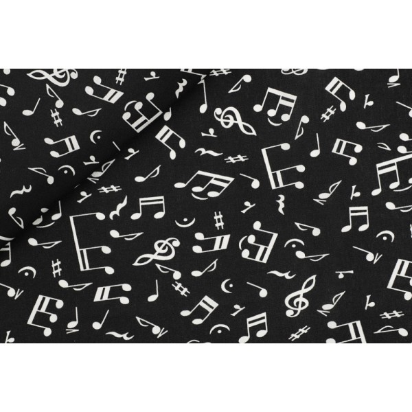 Tessuto puro cotone fantasia Mozart (gr. 159,50 mtl) h. 145 cm.  taglio da 50 cm.