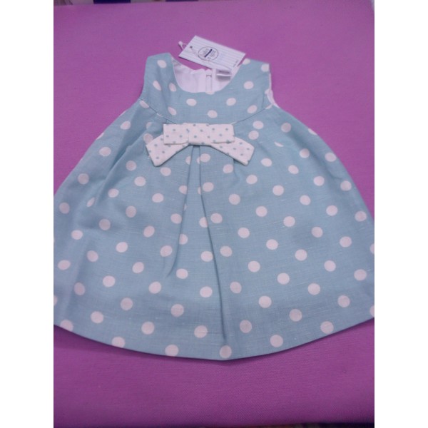 VESTITINO MISTO LINO VERDE TIFFANY DA 6 MESI A 3 ANNI NUOVI ARRIVI ART. 30209