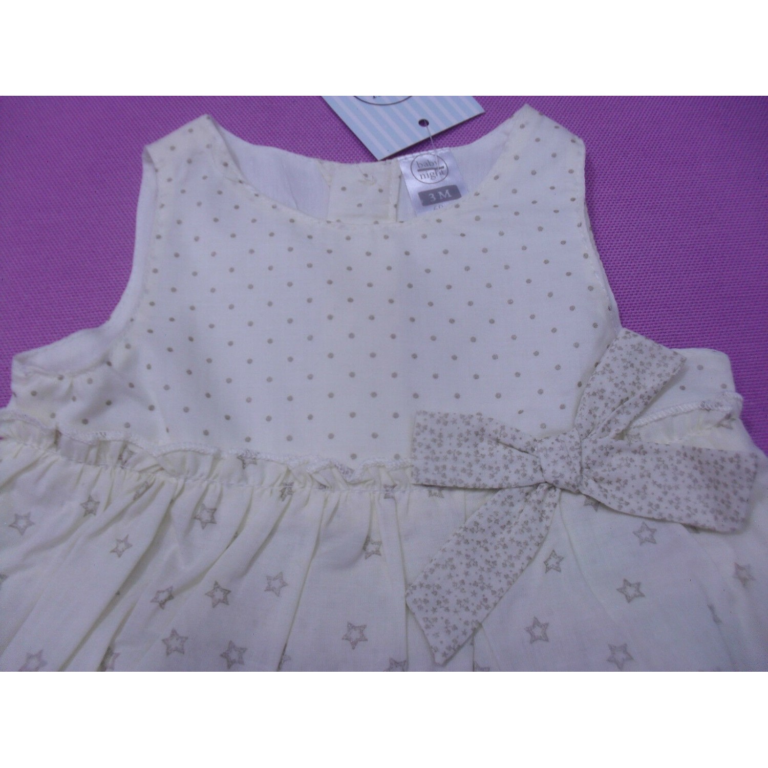 VESTITINO BABY NIGHT PURO COTONE DA 1 MESE A 12 MESI ART. 30099