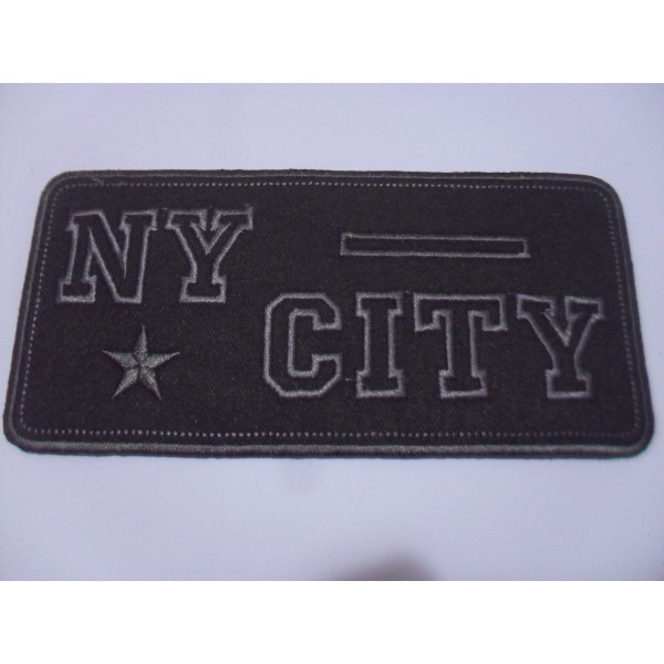 TOPPA PATCH RICAMO TESSUTO "NY CITY" ORIZZ. TERMO O DA CUCIRE DIMENSIONI VARIE