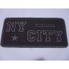TOPPA PATCH RICAMO TESSUTO "NY CITY" ORIZZ. TERMO O DA CUCIRE DIMENSIONI VARIE