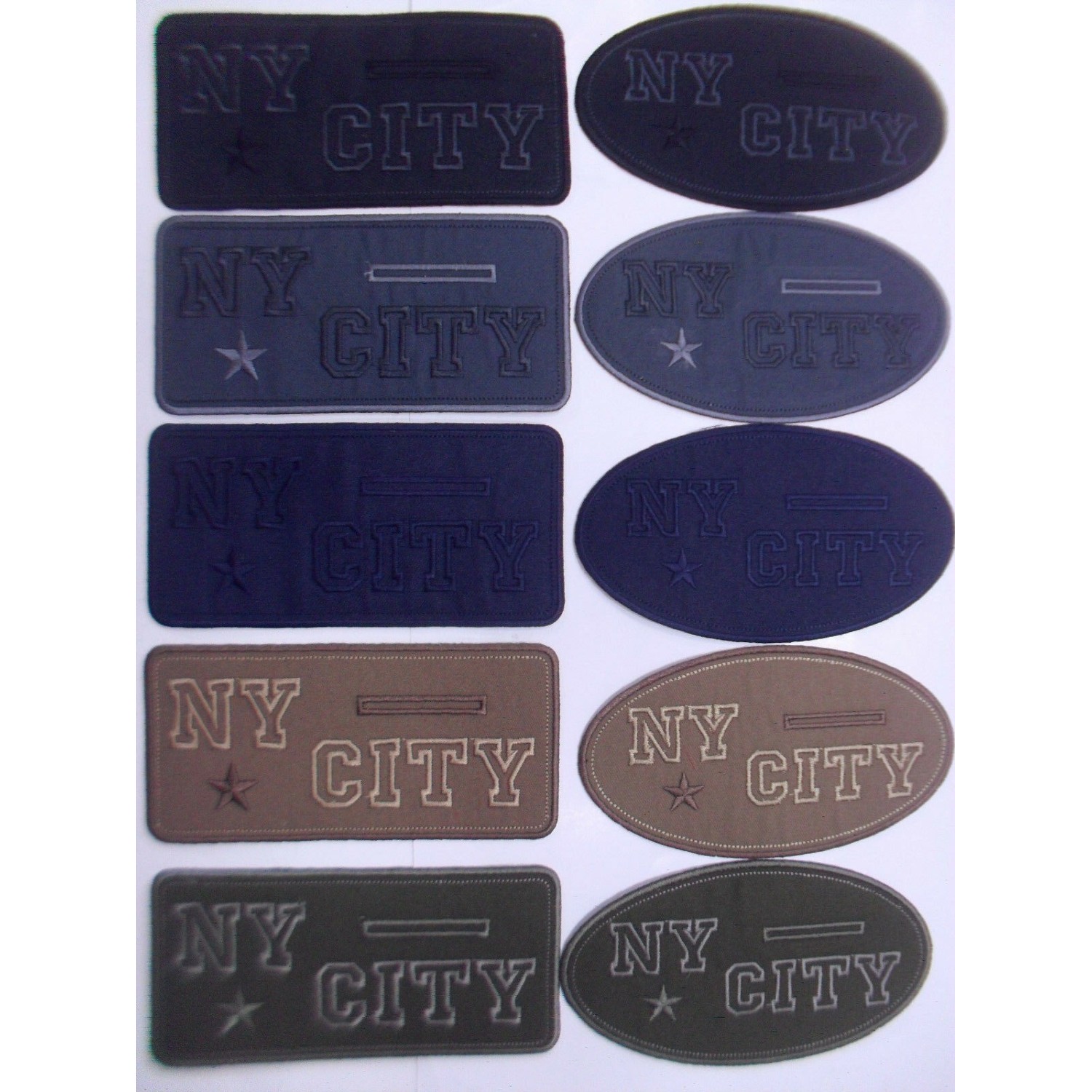 TOPPA PATCH RICAMO TESSUTO "NY CITY" ORIZZ. TERMO O DA CUCIRE DIMENSIONI VARIE