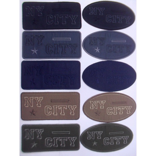 TOPPA PATCH RICAMO TESSUTO "NY CITY" ORIZZ. TERMO O DA CUCIRE DIMENSIONI VARIE