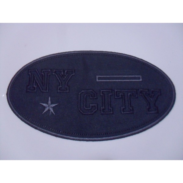 TOPPA PATCH RICAMO TESSUTO "NY CITY" ORIZZ. TERMO O DA CUCIRE DIMENSIONI VARIE