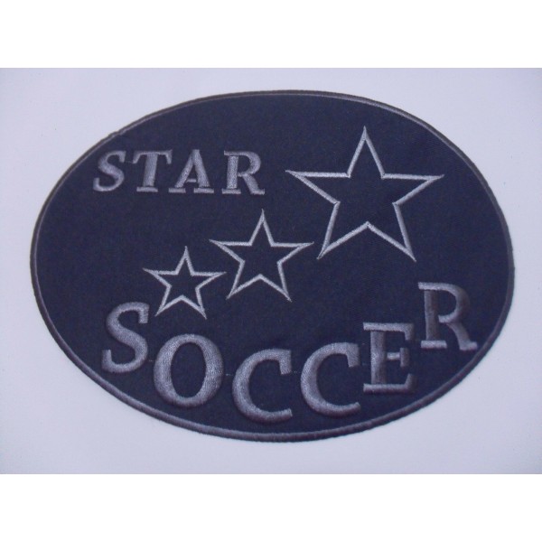 TOPPA PATCH RICAMO TESS. "STAR SOCCER" TERMO O DA CUCIRE DIMENS. 20X15 CM.