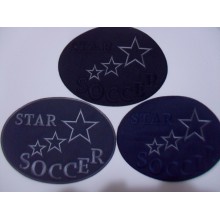 TOPPA PATCH RICAMO TESS. "STAR SOCCER" TERMO O DA CUCIRE DIMENS. 20X15 CM.
