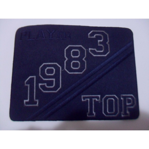 TOPPA PATCH RICAMO TESS. "PLAYER 1983 TOP" TERMO O DA CUCIRE DIMENS. 20X15 CM.