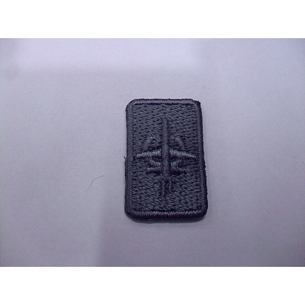 TOPPA PATCH RETTANGOLARE RICAMO AEREO TERMO O DA CUCIRE 1,6X2,6 cm. VARI COLORI