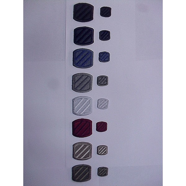 TOPPA PATCH QUADRATA RICAMO SU TESSUTO DIAGONALI TERMO O CUCIRE DIMENSIONI VARIE