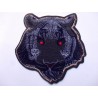 TOPPA PATCH APPLICAZIONE TIGRE RICAMO VELLUTO SU ECOP. SC.TERMO VARIE DIMENSIONI
