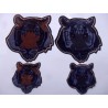 TOPPA PATCH APPLICAZIONE TIGRE RICAMO VELLUTO SU ECOP. SC.TERMO VARIE DIMENSIONI