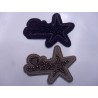 TOPPA PATCH APPLICAZIONE STAR RICAMO SU ECOP. SC. TERMO O CUCIRE D. 6,9X8,3 cm.