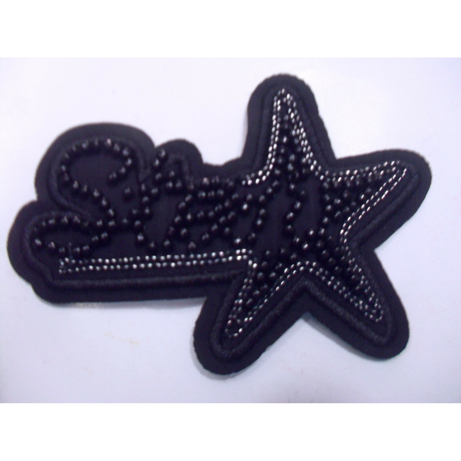 TOPPA PATCH APPLICAZIONE STAR RICAMO SU ECOP. SC. TERMO O CUCIRE D. 6,9X8,3 cm.