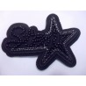 TOPPA PATCH APPLICAZIONE STAR RICAMO SU ECOP. SC. TERMO O CUCIRE D. 6,9X8,3 cm.