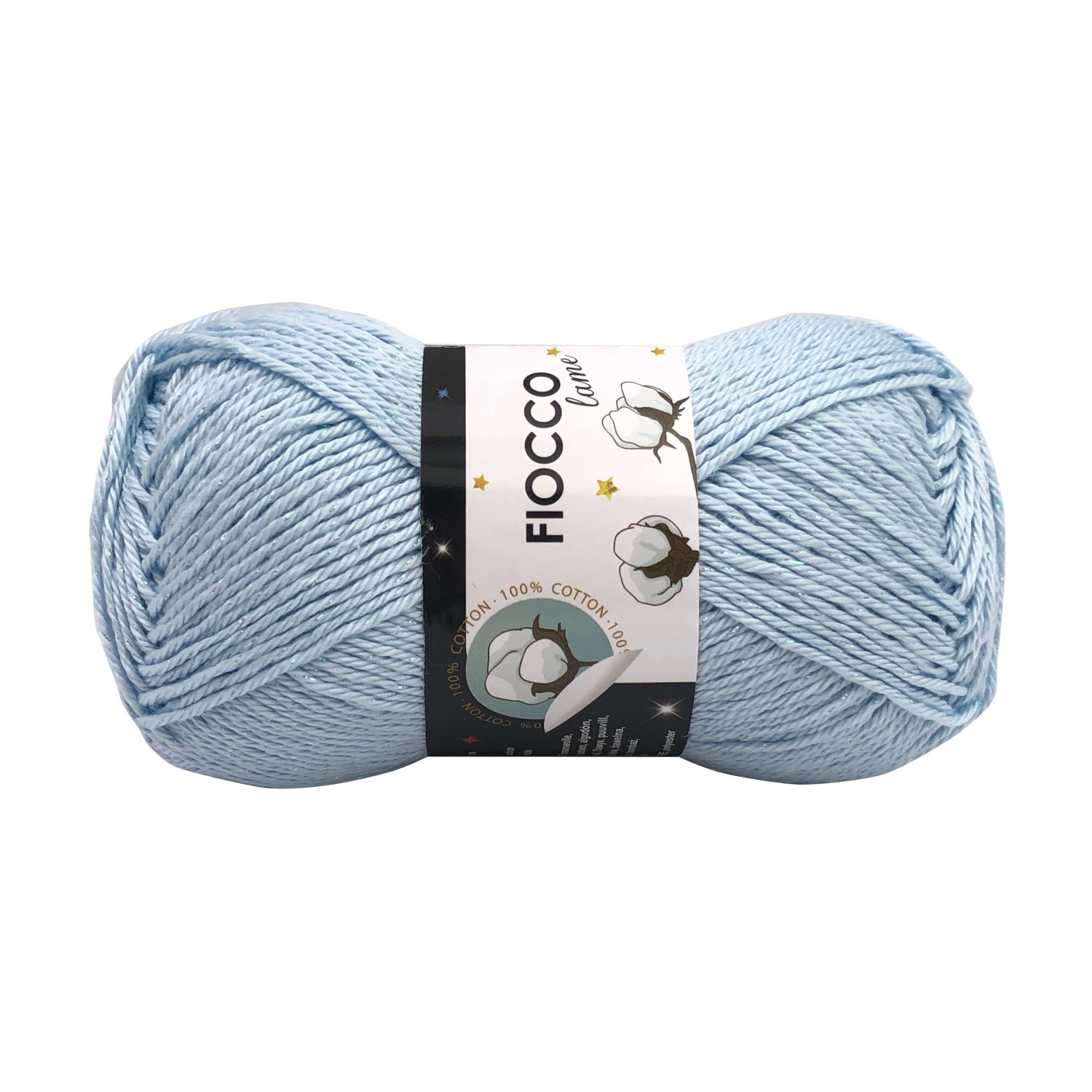 Gomitolo da 50 gr. Tre Sfere "Fiocco Lame'" 100% cotone 125 mt.