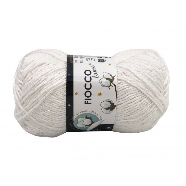 Gomitolo da 50 gr. Tre Sfere "Fiocco Lame'" 100% cotone 125 mt.